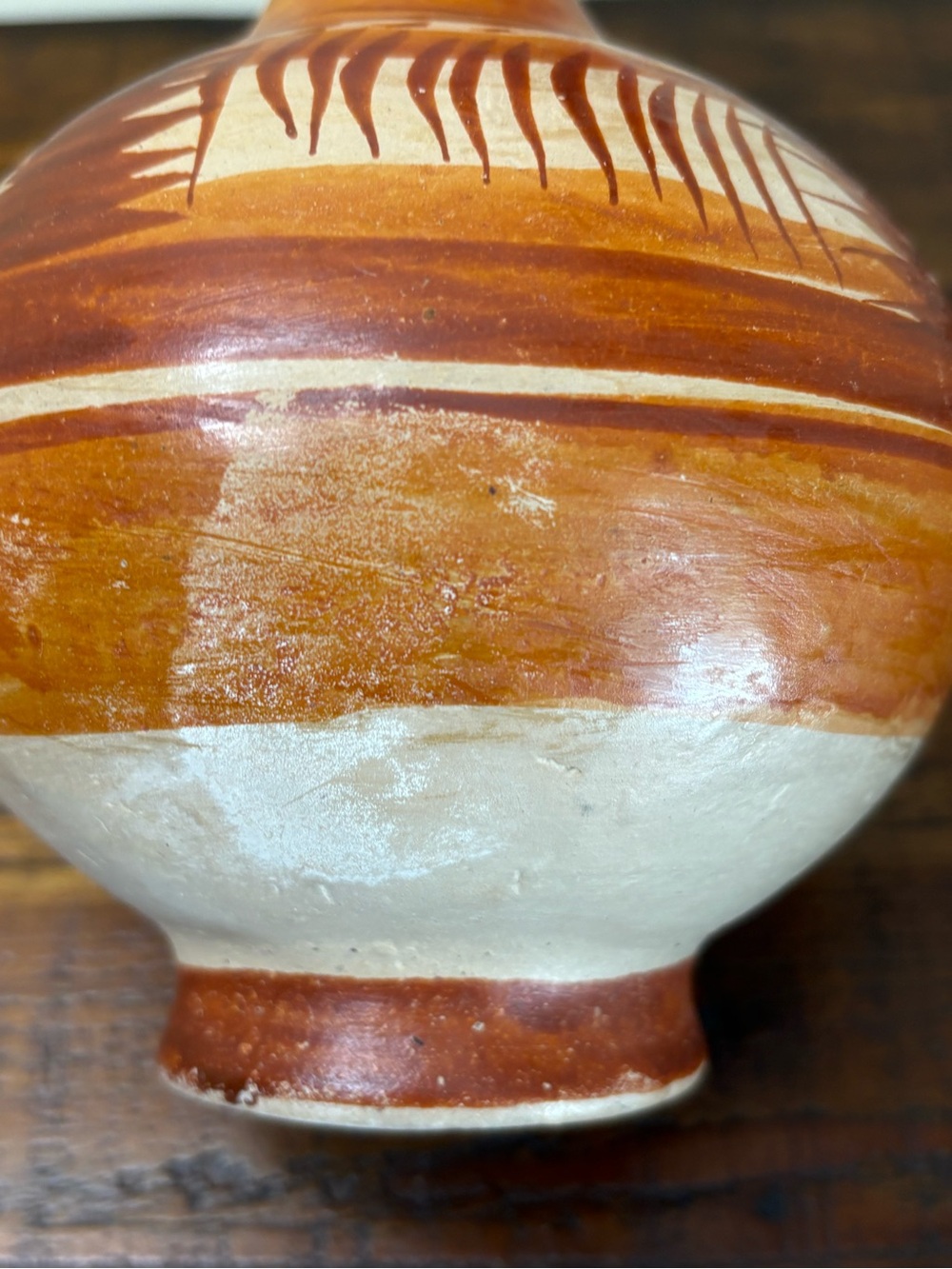 Vintage Mexican Pottery Jug Hand Crafted In Tonala - Picture 7 of 8